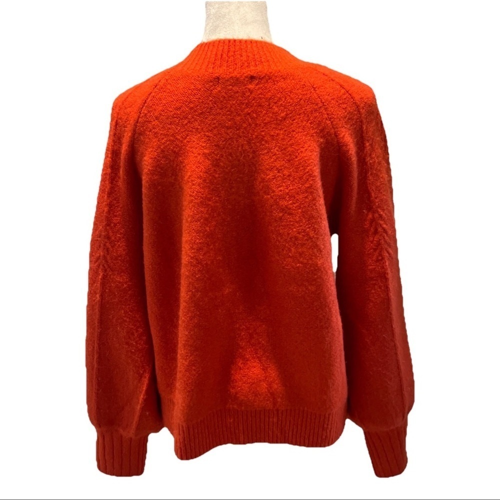 Lush Orange Women’s Sweater L Bishop Sleeves Boho Chic Modern Elegance Fireside - Picture 3 of 8